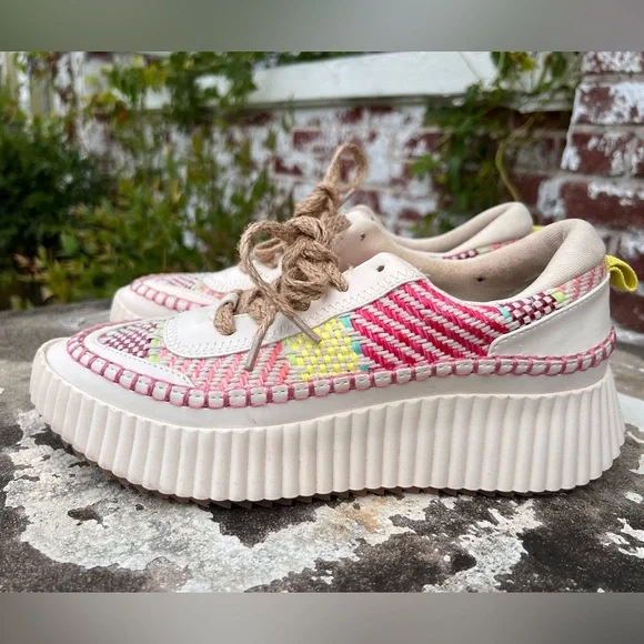 Dolce Vita Daran Woven Womens Platform Wedge Sneakers Sz9M *NO INSOLES* - Picture 5 of 14